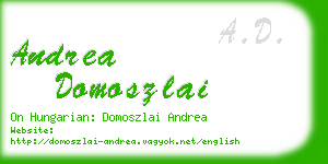 andrea domoszlai business card